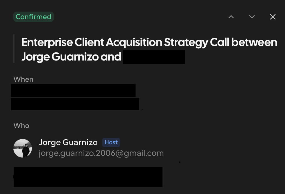 Confirmed booked call