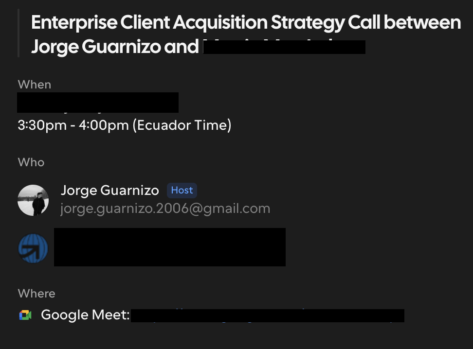 Booked call