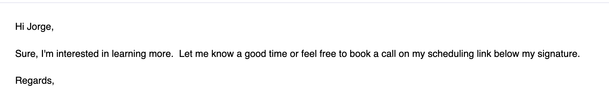 Email reply
